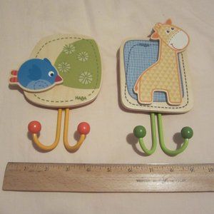 2 -Colorful Child's Hooks/Organizer
